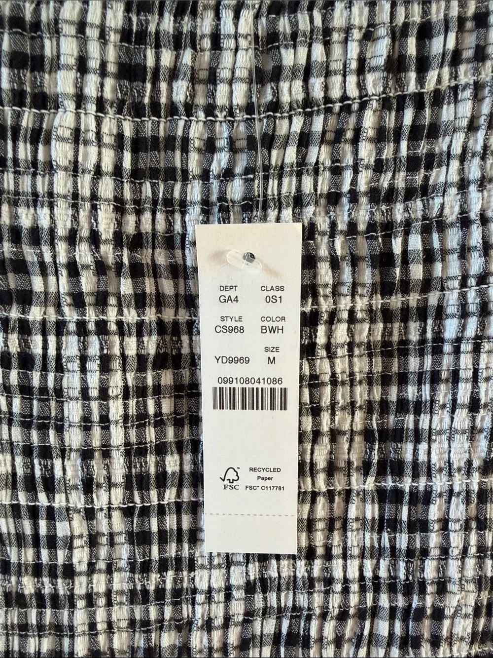 J. Crew Black & White Gingham Sleeveless Midi Dress